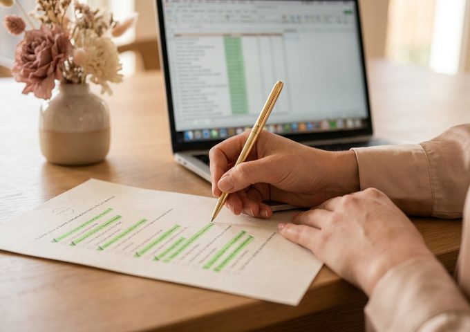 Checklist de gastos revelados antes da hora